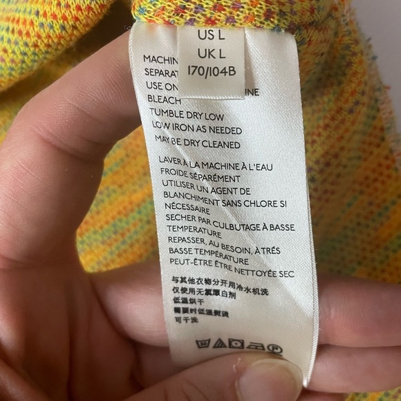 Free People Sunny Days Orange Turtleneck Sweater Top. Size L - Picture 6 of 8